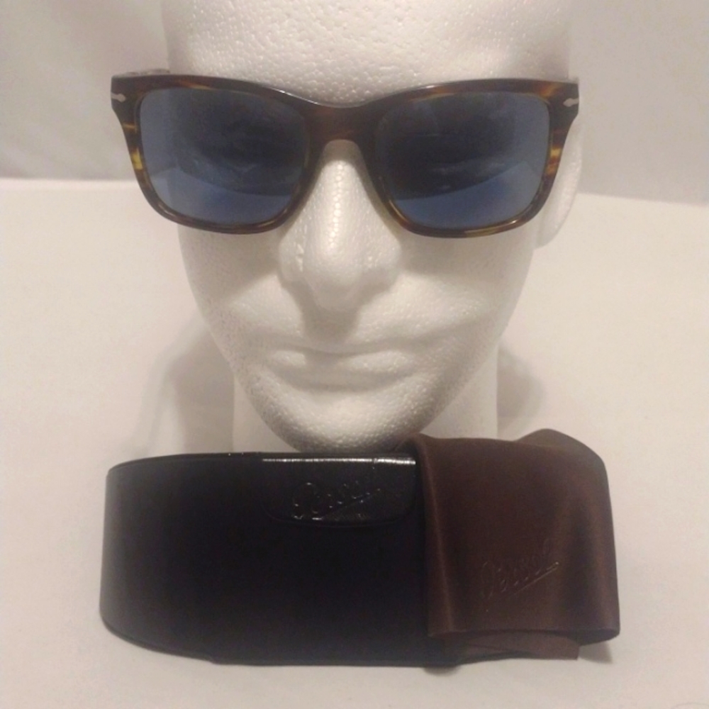 Persol 3135-S Striped Olive/Glacier Blue - Picture 2 of 6